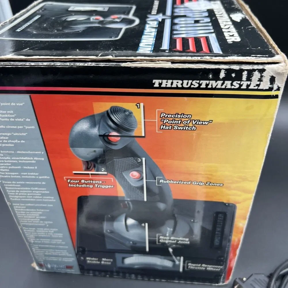 Thrustmaster Top Gun Platinum Joystick With Rapid‎ Response Throttle Wheel PC